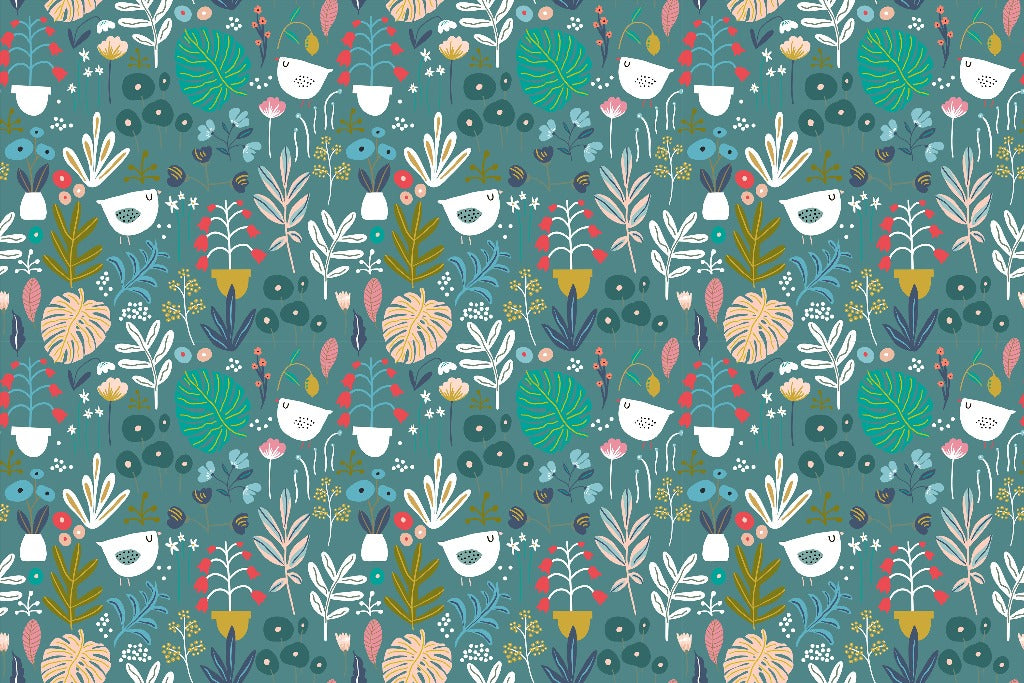 Hidden Garden Wallpaper Mural pattern