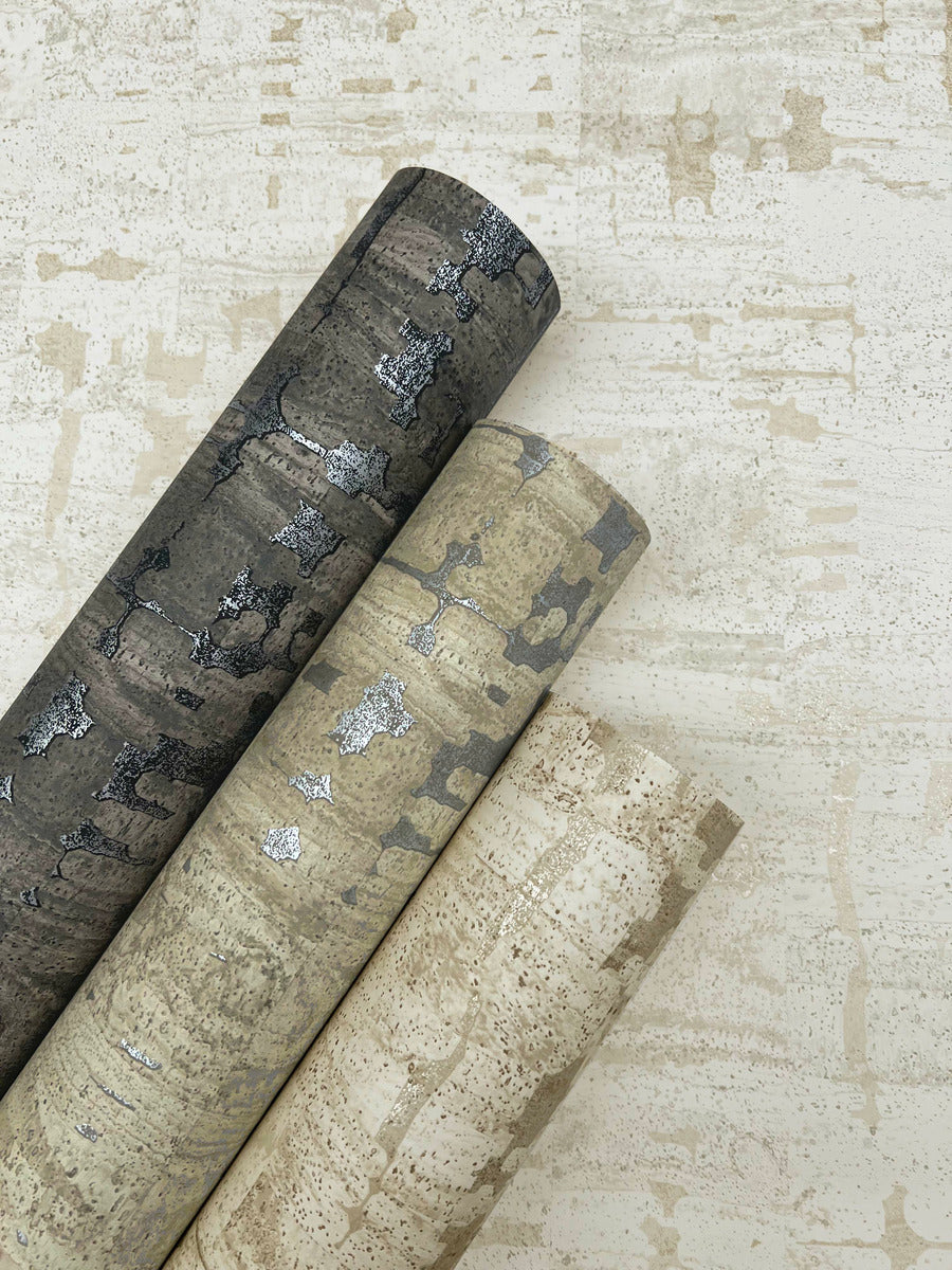 Pop The Cork Taupe Wallpaper (60 SqFt)