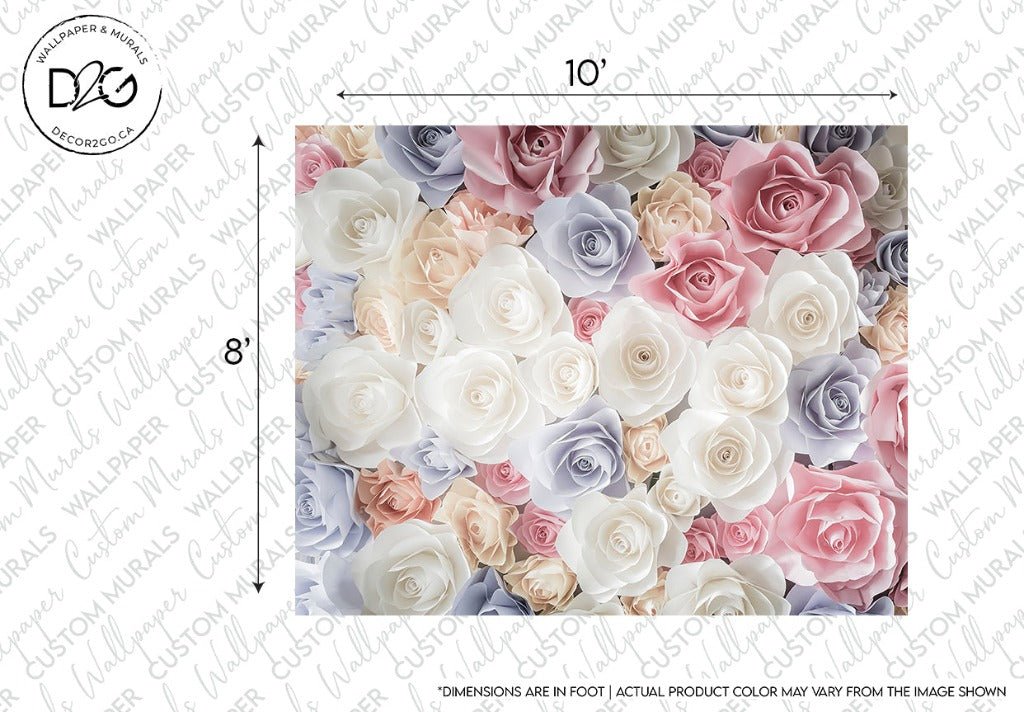 Rose Bloom Wallpaper Mural in the bedroom perfect to create cozy atmosphere 8x10