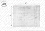 A grayscale image displaying a Light Concrete Wall Wallpaper Mural from Decor2Go Wallpaper Mural with dimensions marked as 10 feet by 8 feet. Text notes indicate that these are not actual sizes and colors may vary from the image shown.