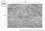 A grayscale image showcases a brick wall measuring 13 feet wide and 9 feet high, exuding industrial charm with its uniformly arranged, slightly weathered bricks. The watermark "Decor2Go Wallpaper Mural" appears, along with text at the bottom stating dimensions and a color variation disclaimer for the Washed Grey Brick Wall Wallpaper Mural.