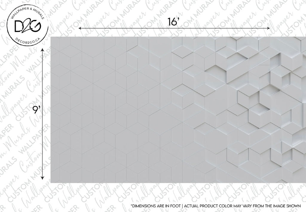Hexagon Equation Wallpaper Mural 9x16