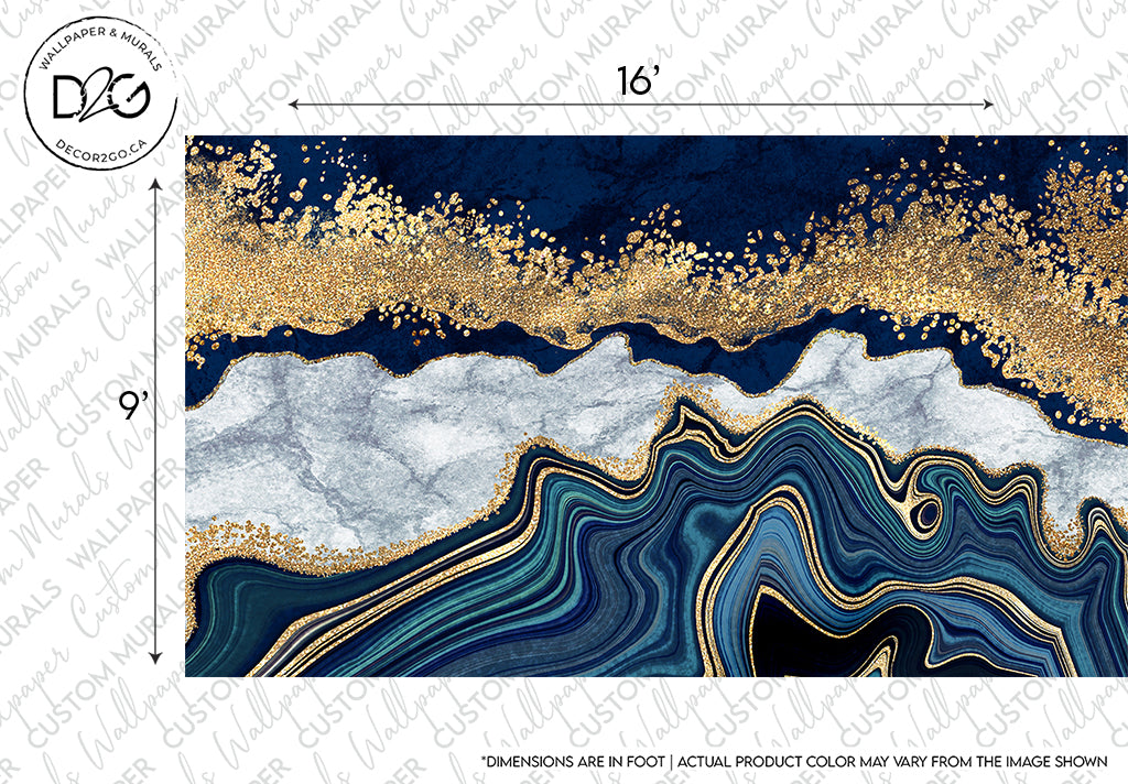 Abstract Wave and Sand Wallpaper Mural