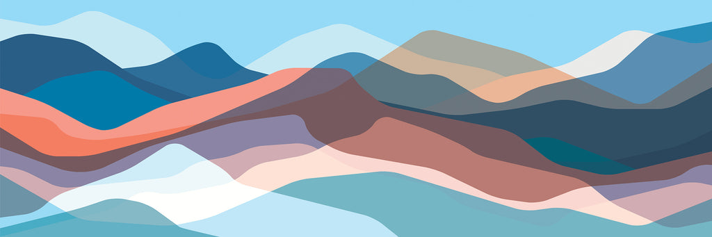 Abstract mountains with amazing colors
