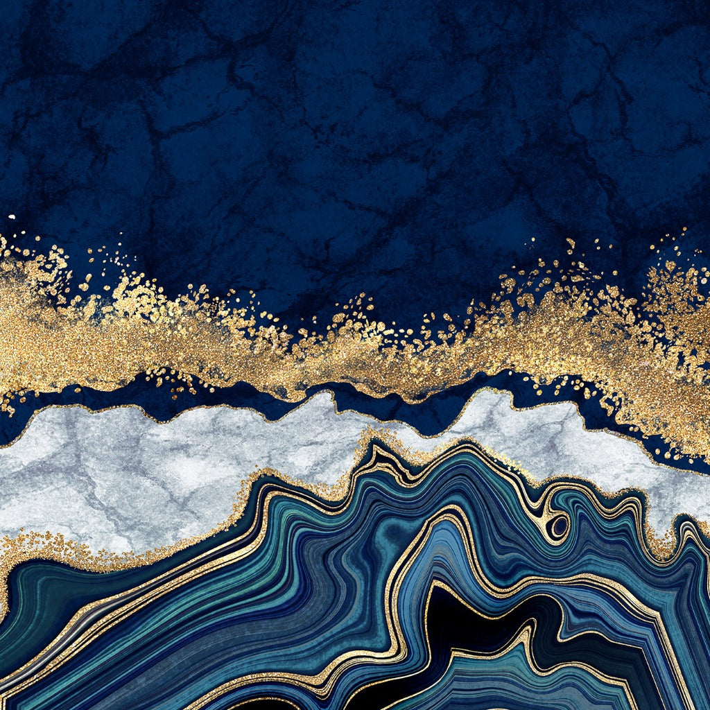 Abstract golden and blue stone wallpaper