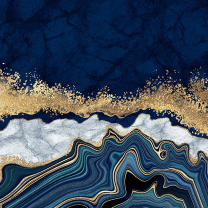 Abstract golden and blue stone wallpaper