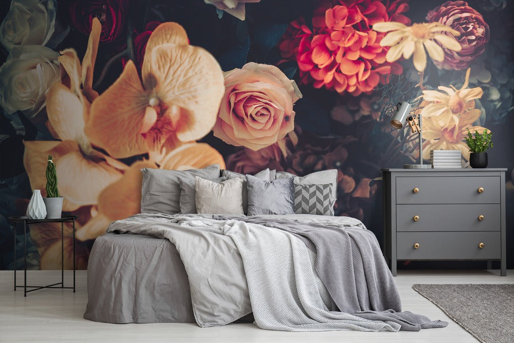 Classical Bouquet Wallpaper Mural for guest room