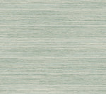 A seamless texture featuring horizontal brush strokes in varying shades of light turquoise, reminiscent of York Wallcoverings' Fountain Grass Camel Wallpaper Brown (60 Sq.Ft.). The repetitive pattern creates a woven appearance, giving a soft, organic feel. The subtle color variations add depth and interest to the overall design.