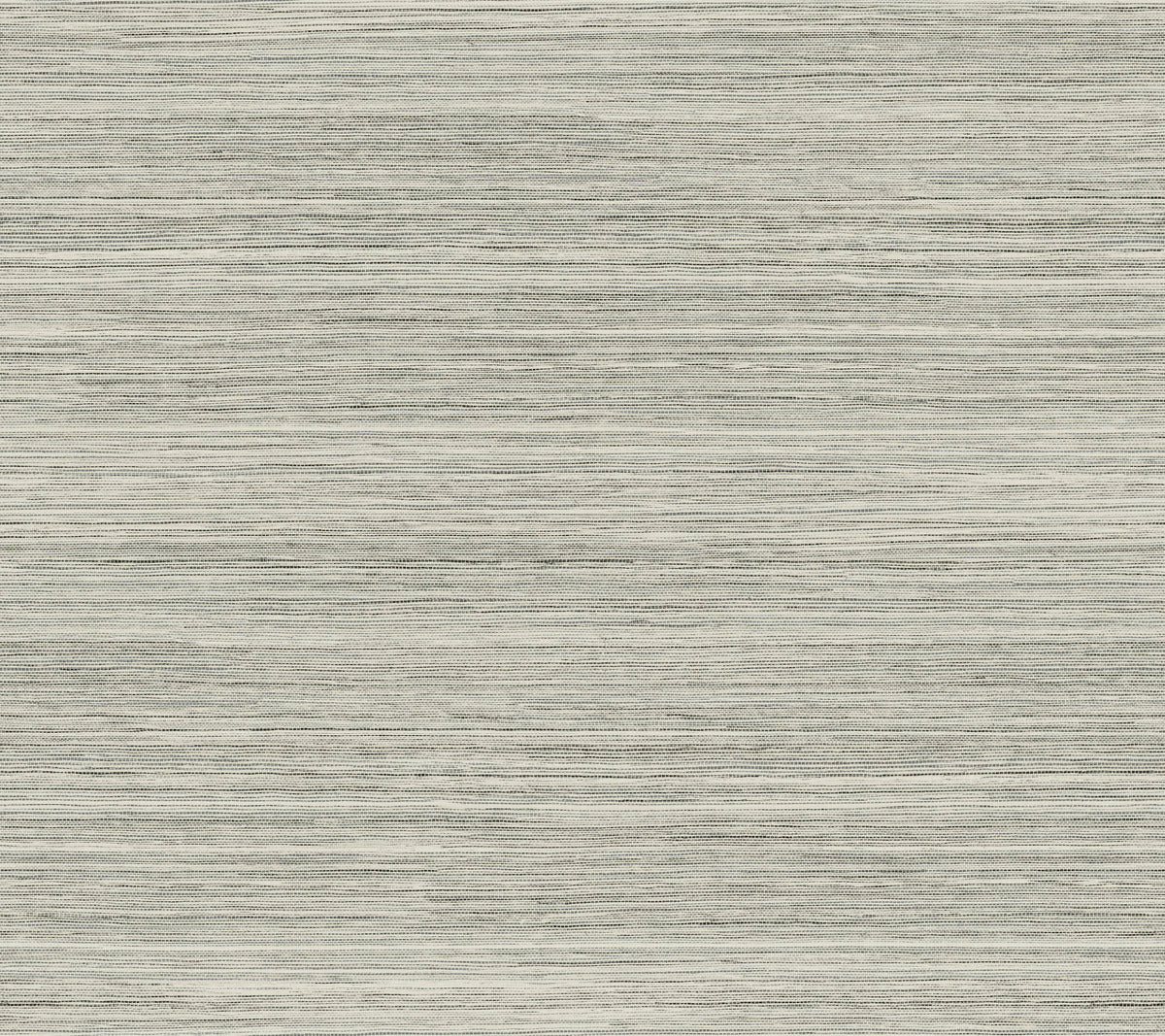 A textured surface featuring horizontal lines in varying shades of gray, giving it a subtle striped appearance. The overall pattern is linear with a natural, woven look, reminiscent of York Wallcoverings® Fountain Grass Smokey Blue Wallpaper Blue (60 Sq.Ft.)—perfect for those seeking both natural aesthetic and easy installation.