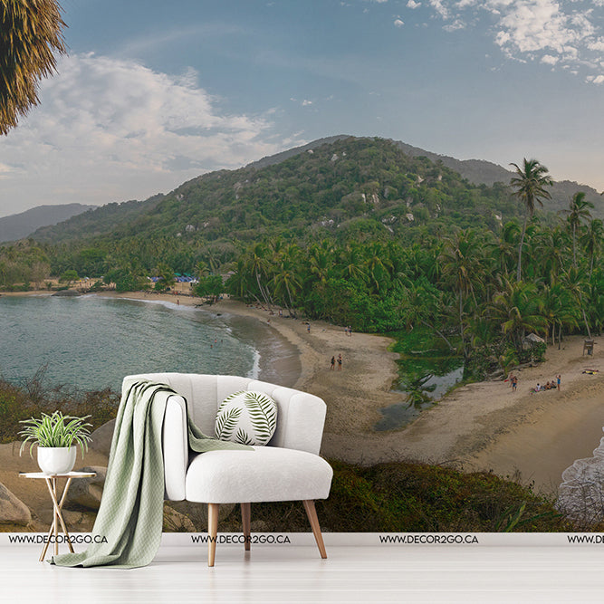 Island Getaway Wallpaper Mural in the livingroom landscape of the nature