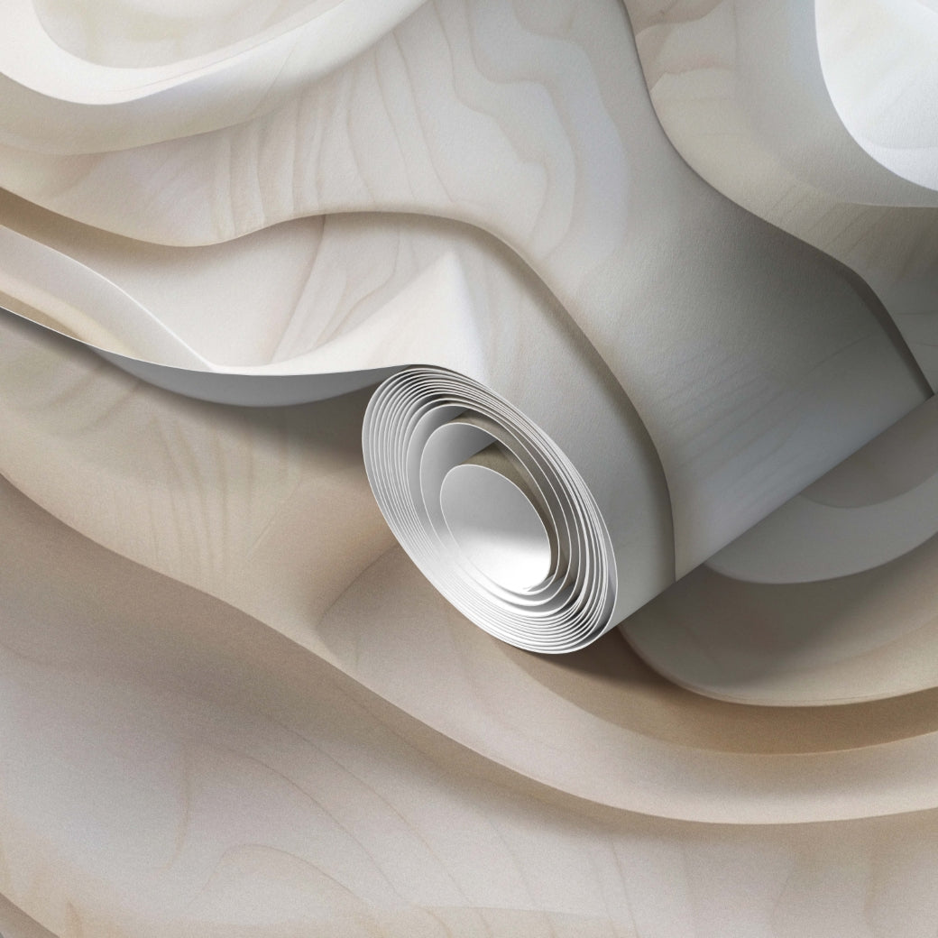 Wallpaper - Roll of beige wallpaper with a textured surface