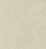 A seamless pattern of Metallic Chevron Wallpaper Cream fabric from Decor2Go Winnipeg in a light beige color, displaying a detailed, symmetric chevron design that provides a tactile appearance.