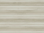 A background image with horizontal stripes in varying shades of light gray and white, resembling wood grain or a weathered, textured surface. The stripes are irregular in width and have a natural, organic appearance, perfect for easy installation and removal with Pandora Leaf Oak Wallpaper Brown (60 Sq.Ft.) by York Wallcoverings.