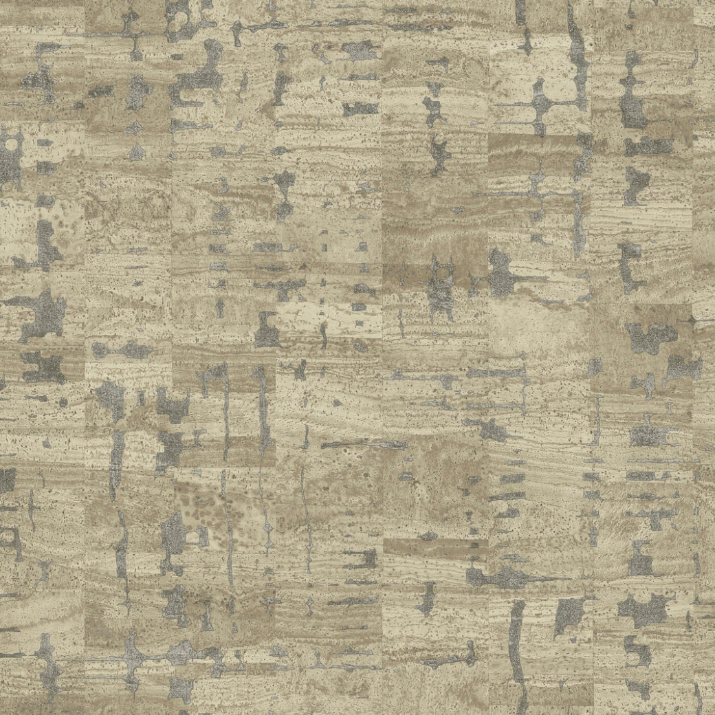 Pop The Cork Taupe Wallpaper (60 SqFt)
