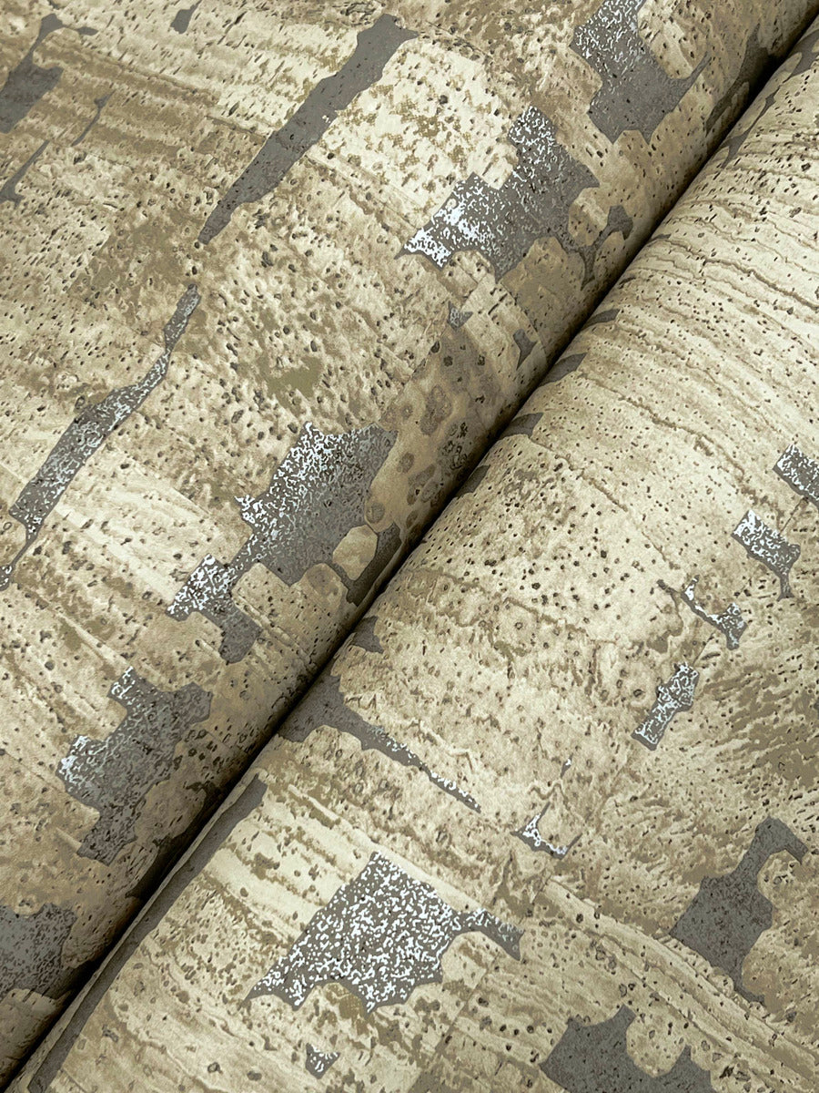 Pop The Cork Taupe Wallpaper (60 SqFt)