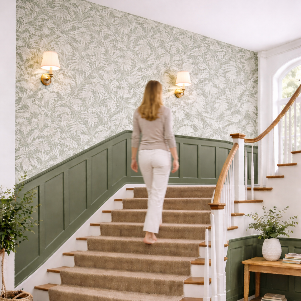 Sage Palm Canopy Wallpaper Mural