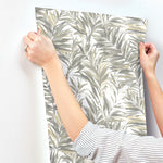Swaying Palms Neutral Wallpaper (60 SqFt)
