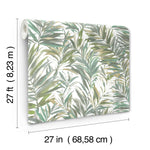Swaying Palms Olive & Aegean Wallpaper (60 SqFt)