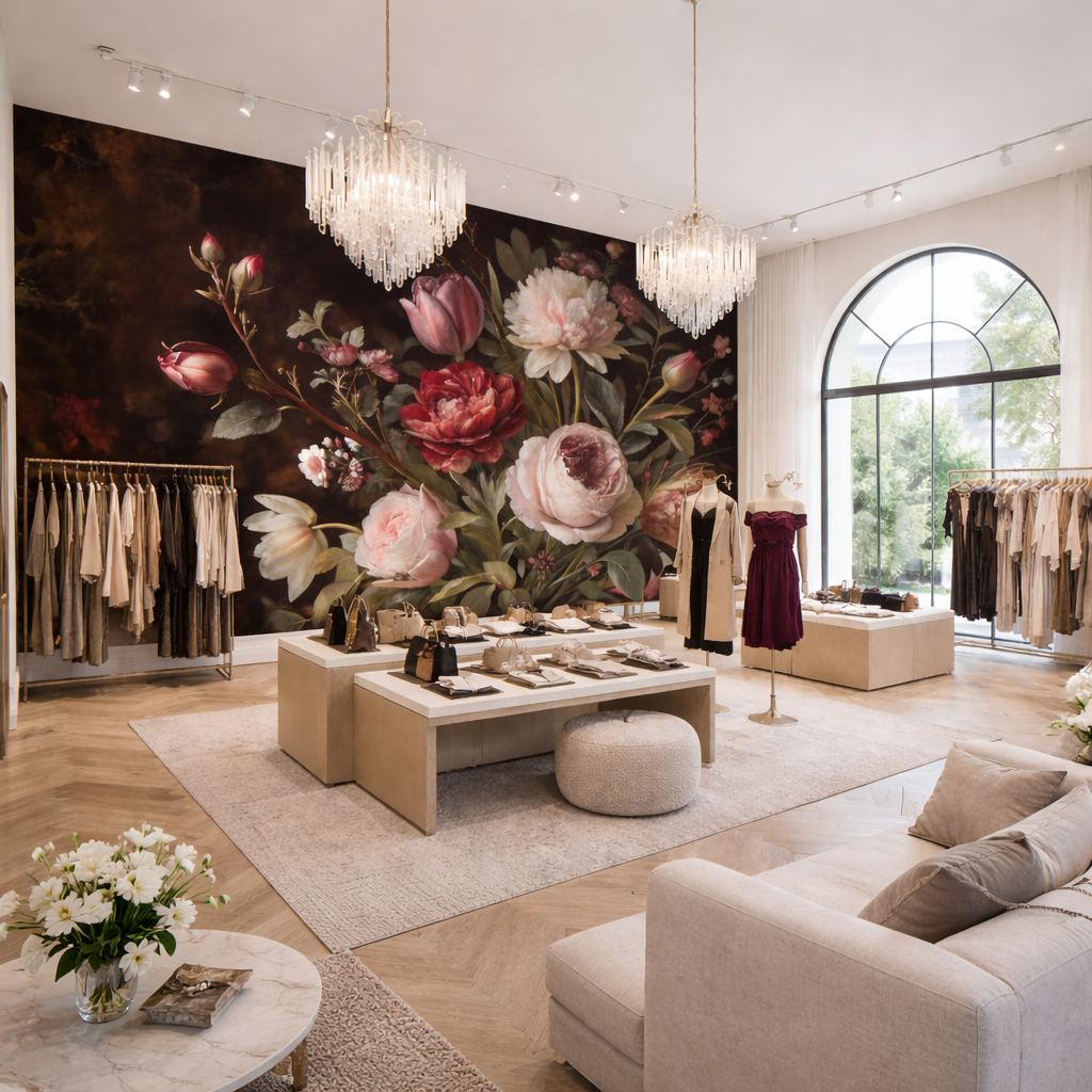 Velvet Blooms Wallpaper Mural