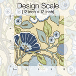 yellow blue floral design scale image