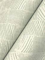 Woodcut Green & Stone Wallpaper (60 SqFt)