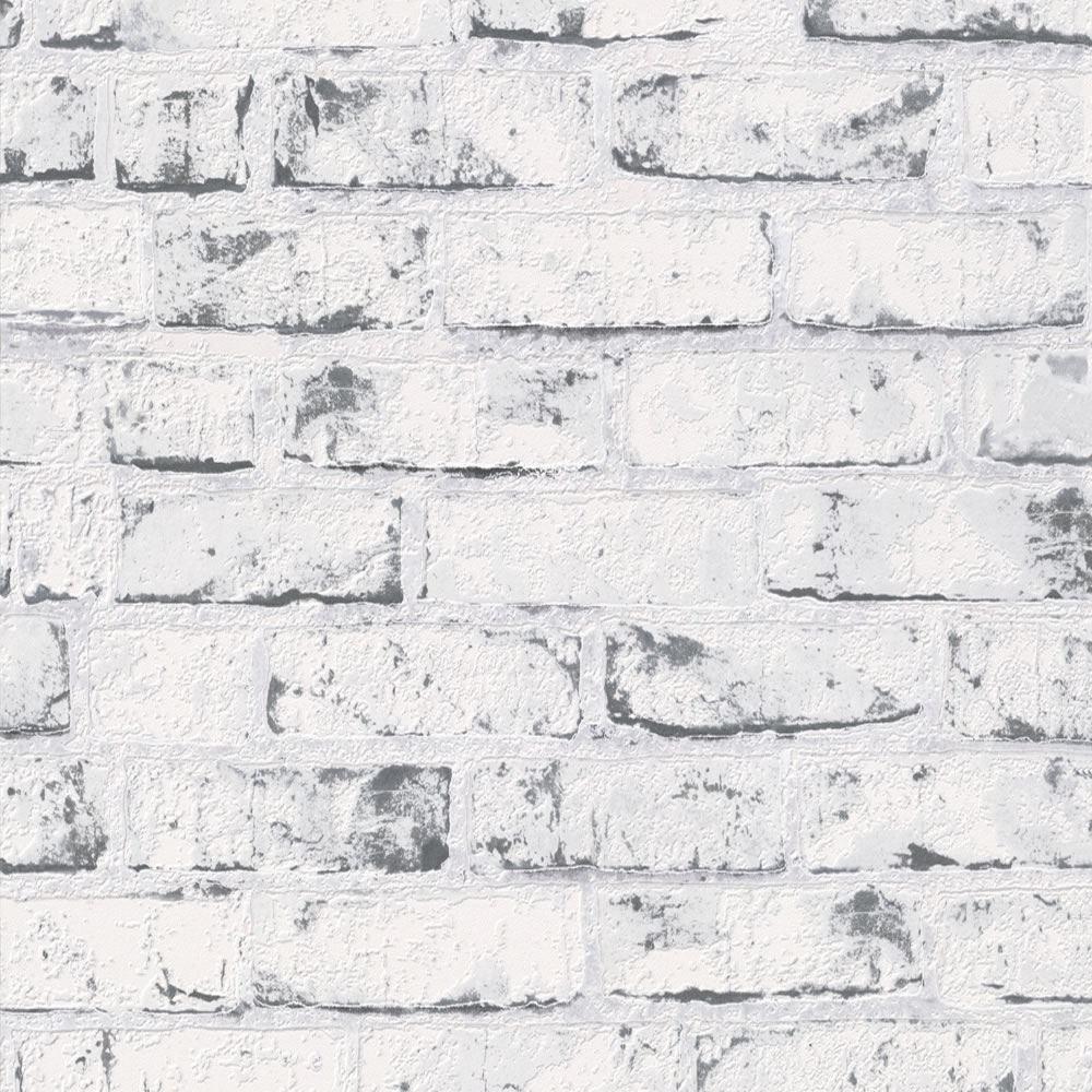 907837, NEW ENGLAND, AS-CREATION, brick, white, wallpaper