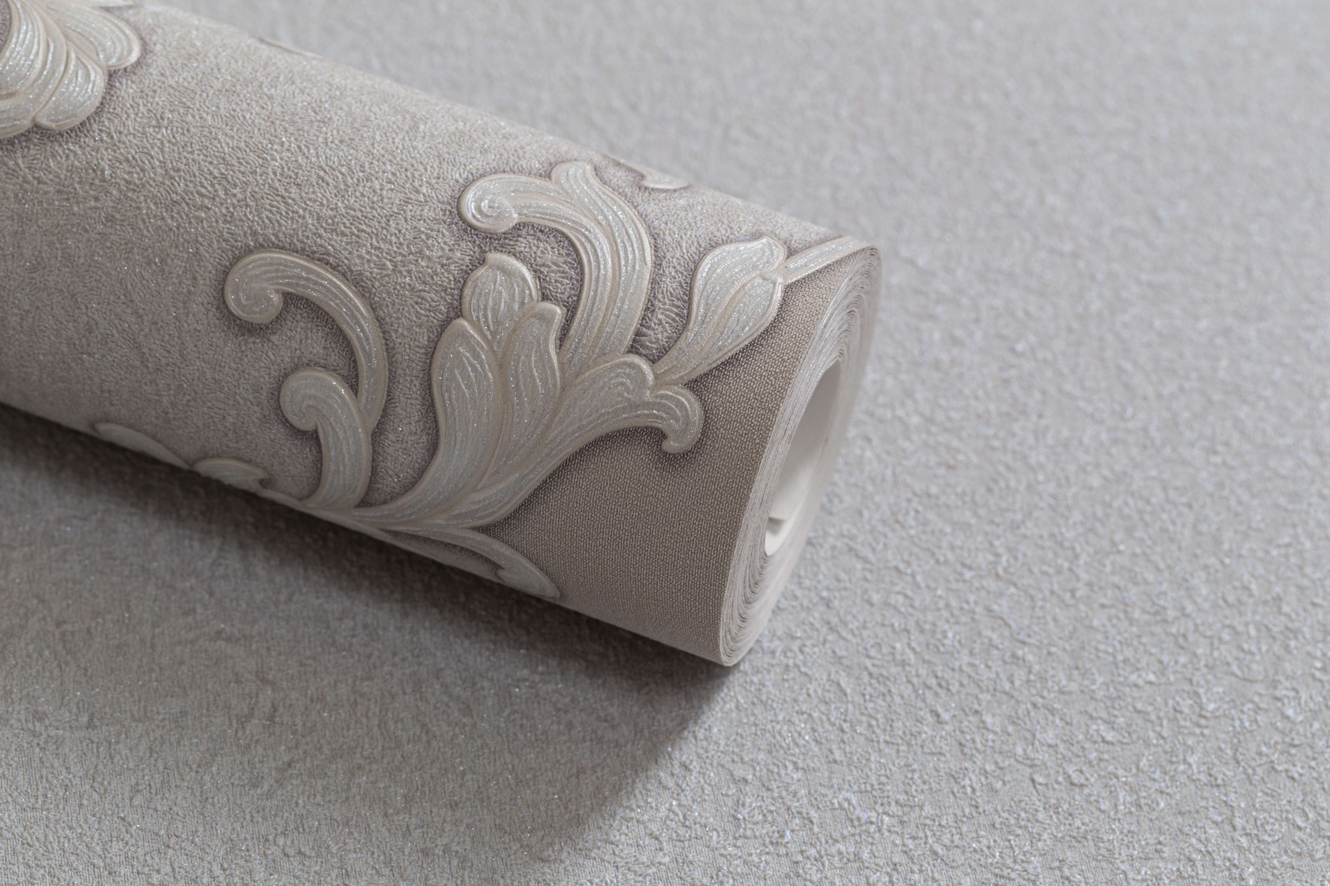 Dining Room - ornament, wallpaper, silver, cream, decoration,classic, luxury, wallpaper, wall, , beige