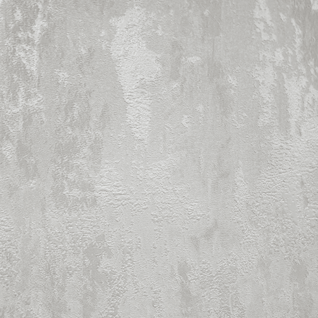 A Decoro Texture Wallpaper (56 SqFt) by Ontario with an abstract, organic pattern in shades of light gray and white, resembling plaster or stucco. The nonwoven material features rough, uneven areas that create a subtle yet detailed visual interest, perfect for a refined DropMatch installation.