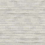 An abstract pattern featuring horizontal, unevenly spaced stripes in various shades of gray and off-white. The stripes have a painted, textured appearance with a subtle metallic shimmer, creating a repetitive design that evokes "Dreamscapes stripes (60 SqFt)" by York Wallcoverings across the entire image.